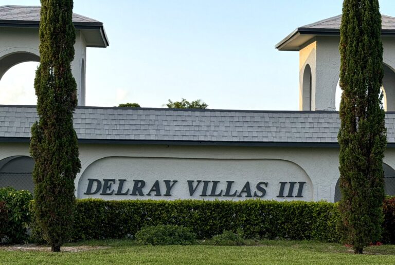 Delray Villas 3 - Entrance Monument Sign Close-Up - Web Optimized